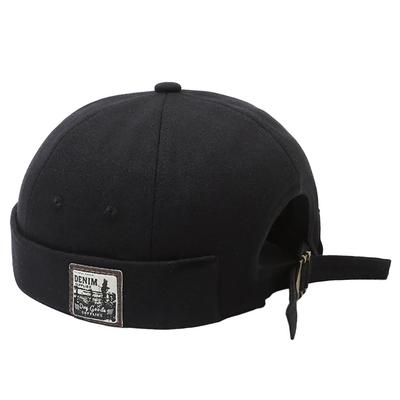 Domed Street Hip CZA468 [White Fang] Hat, Cap, Beret, Style, Hop, Breathable, Lightweight, Spring/Autumn, Men's, (Black)