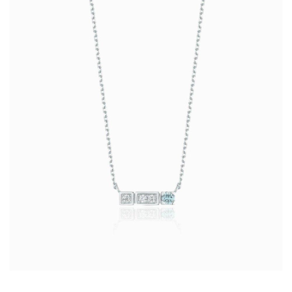 Custom-made Square Light Royal Blue Stick Necklace Llns23203S_S