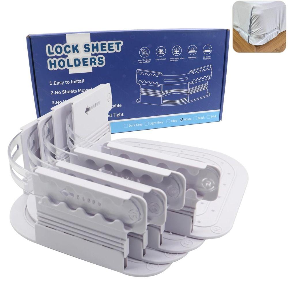 

Invisible Heavy Duty Bed Sheet Holder Non-slip Sheet Holders Quilt Fixing Tool білий