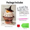 Хэллоуин жемчужная живопись painting art kit кекс шляпа ведьмы тыква ручная работа DIY домашние украшения