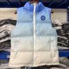 Trapstar Embroidered Gradient Puffer Vest Streetwear Hip Hop Cotton Jacket Men Women
