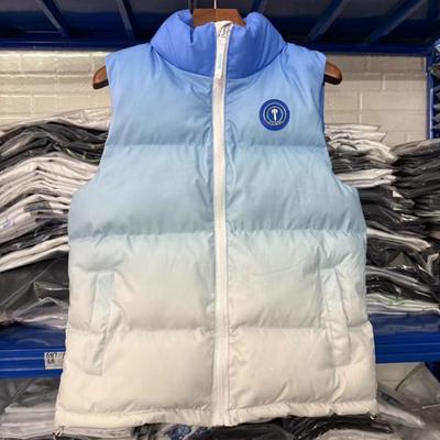 Vestă puffer Trapstar cu broderie gradient Streetwear Hip Hop Jachetă de bumbac Bărbați Femei