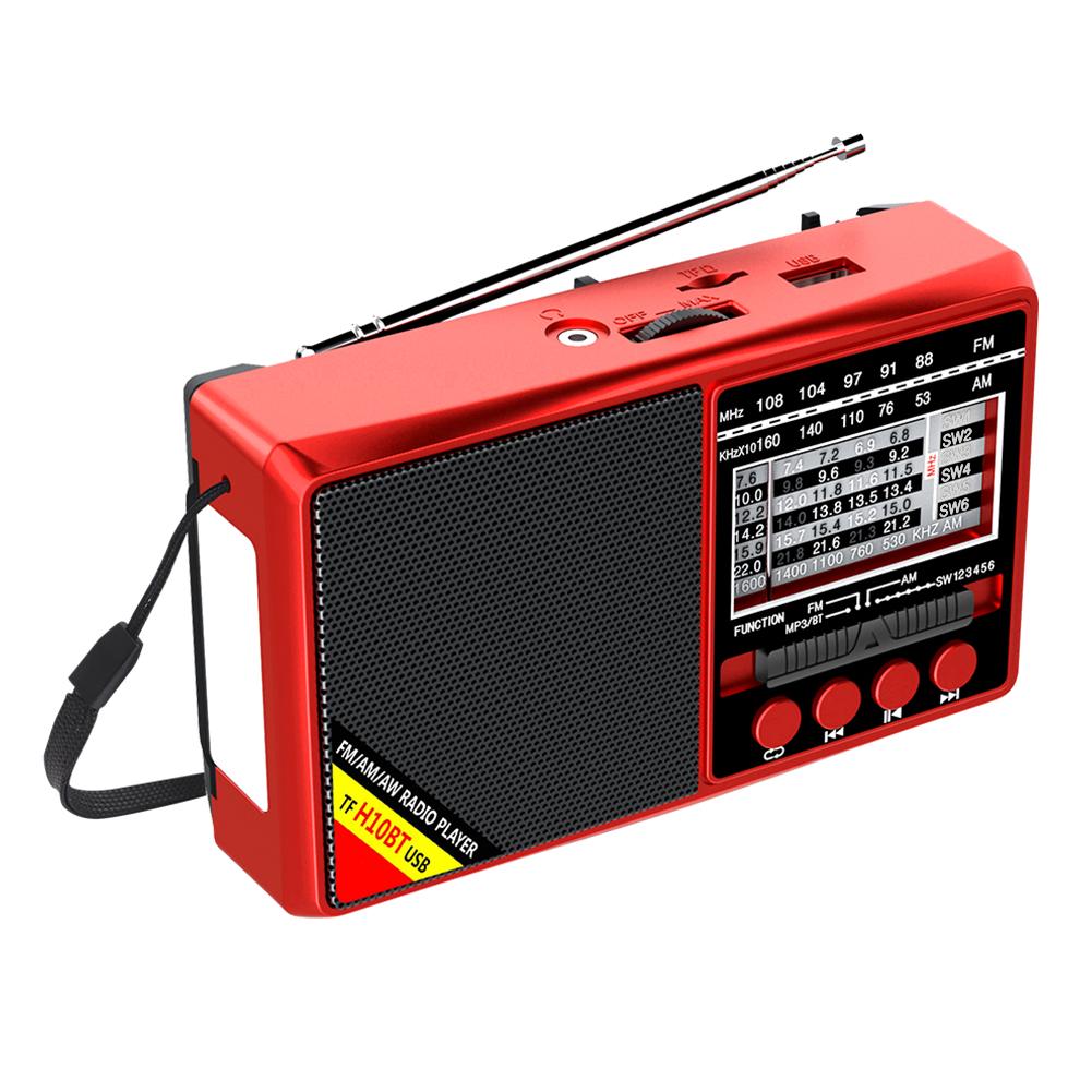FM/AM/SW Full Band Portable Radio with 3.5mm Headphone Jack Broadcasting Player Radio Battery Operated Support TF Card for Elder