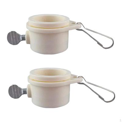 2 Fahnenmastringe, 1 Zoll, Befestigungsringe mit Clips, 360 Grad drehbar,