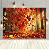 1 Piece of 2D Flat Autumn Leaves Background Cloth Wall Hanging Decoration Multi-purpose Room Banner Decoration