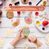 8 Pieces Unfinished Wooden Easter Egg Graffiti Blank Easter Painted Crafts  Home Decor