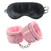 2pcs PU Leather Sex Handcuffs with Eye Mask Sex Toys for Couples Adult Games Bondage Restraints Erotic Accessories