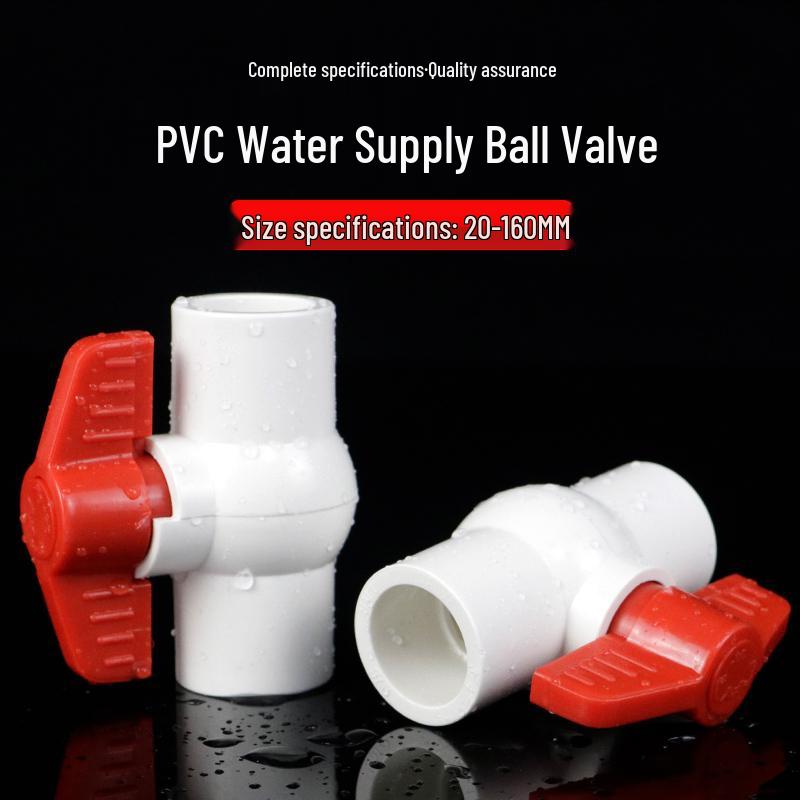 PVC Ball Valve with Threaded Inner Teeth for Water Supply (Sizes: 20, 25, 32, 40, 50, 63, 75, 90, 110)