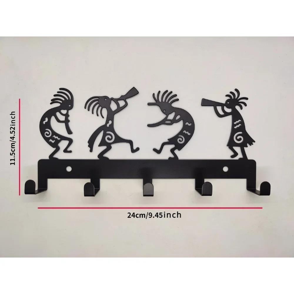 

Настенная вешалка для одежды, Настенные крючки, Вешалки для одежды, Винтажный черный металлический держатель для ключей, Настенное крепление, Настенный, Крючки