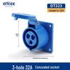 Industrial 16/32A Non-Explosion Proof Aviation Socket with 3-Core, 4-Core, 5-Core Connectors, Three-Phase, Four-Wire, 380V.