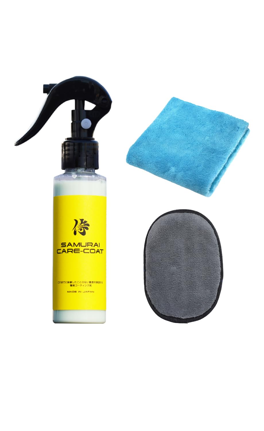 

Samurai Высокогладкое Стекло для Кузова 100 мл Легкое Нанесение для Красивой Защиты Лакокрасочного Покрытия Глубокий Блеск и Сияние Держится Примерно 180 Дней Сделано в бледно-синий