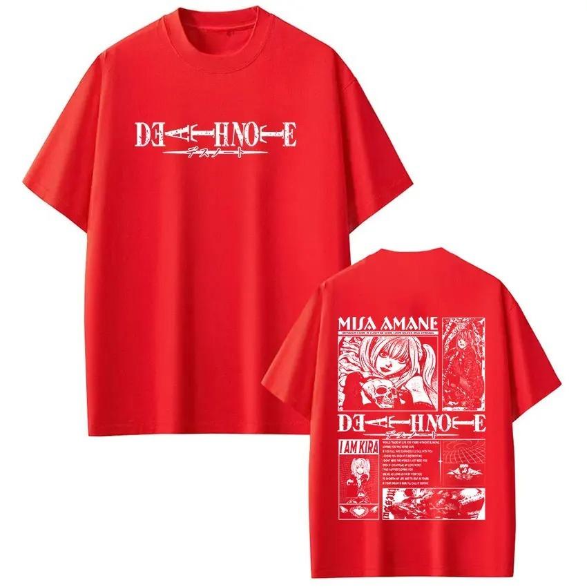 Fashion Harajuku Short Sleeve Tshirts Anime Death Note Misa AUnisexe T Shirts Unisex Women Clothing Cotton Casual Tshirt Streetwear