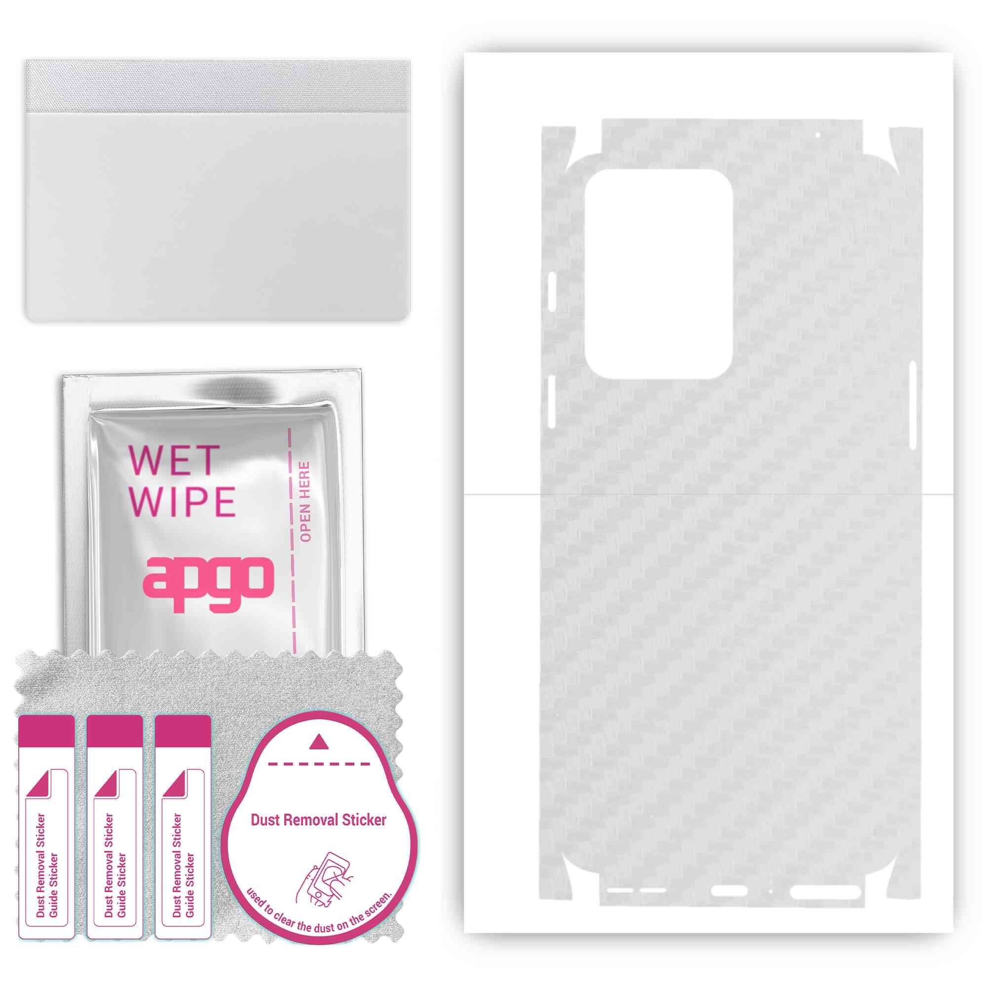 

apgo Protective Skin Sticker for the back+sides compatible with ONePlus Nord 2T, Full Wrap Film, Foil, Vinyl - Pattern Transparent Carbon