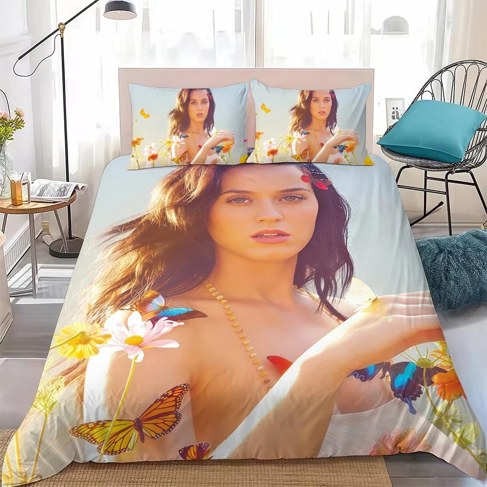 3D Print Singer K-Katy P-Perry Bedding Set Cute Quilt Cover Bed Cover With Pillowcase Twin Single Queen King Size Boys Adult
