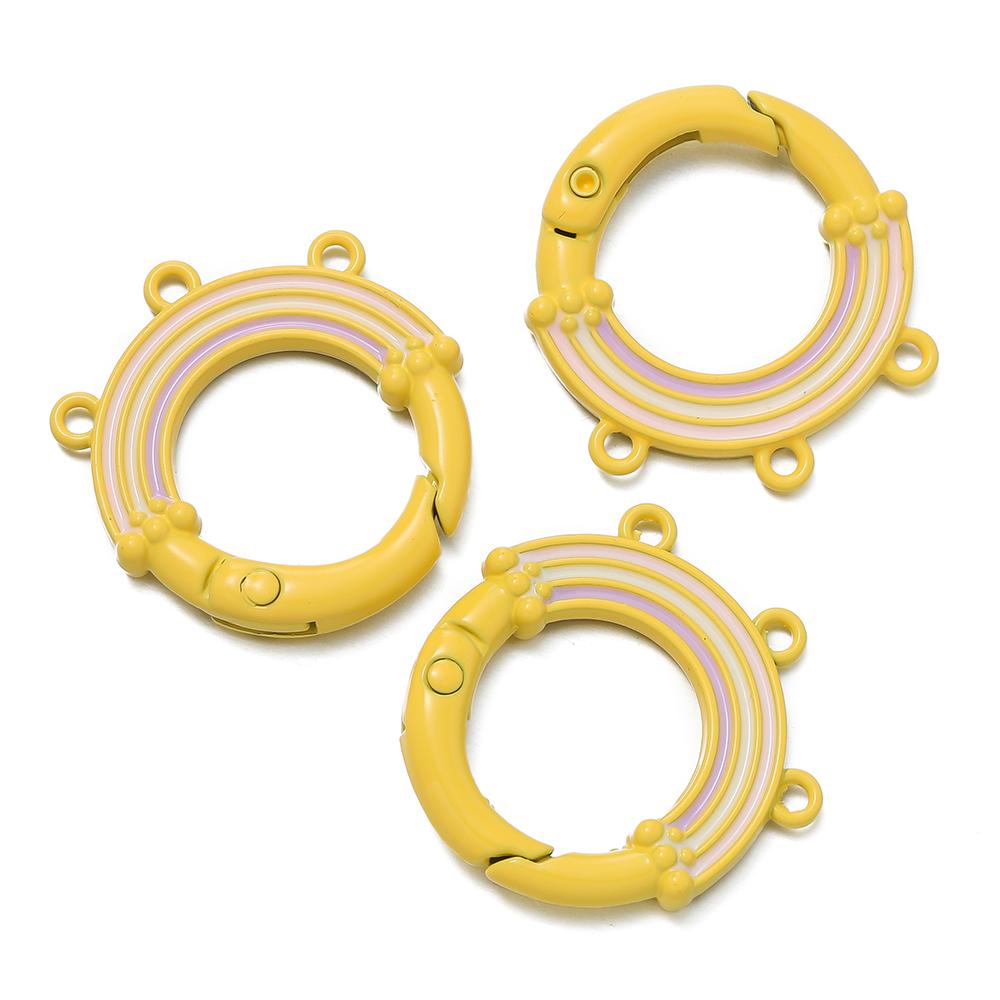 

1pc Metal O Ring Spring Clasps Alloy Round Carabiner Keychain Bag Clips Hook Buckles Connector for DIY Keychain Jewelry Making