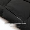 Men's Winter Windproof White Duck Down Hooded Jacket - Versatile, Thickened for Business and Commuting