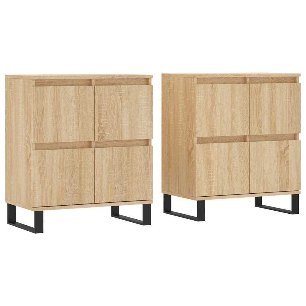 Sideboards 2 pcs Sonoma Oak Wood Based Material