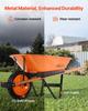 Wheelbarrow Cart One Wheel Garden Dump Cart 330 lbs Yard Utility Cart