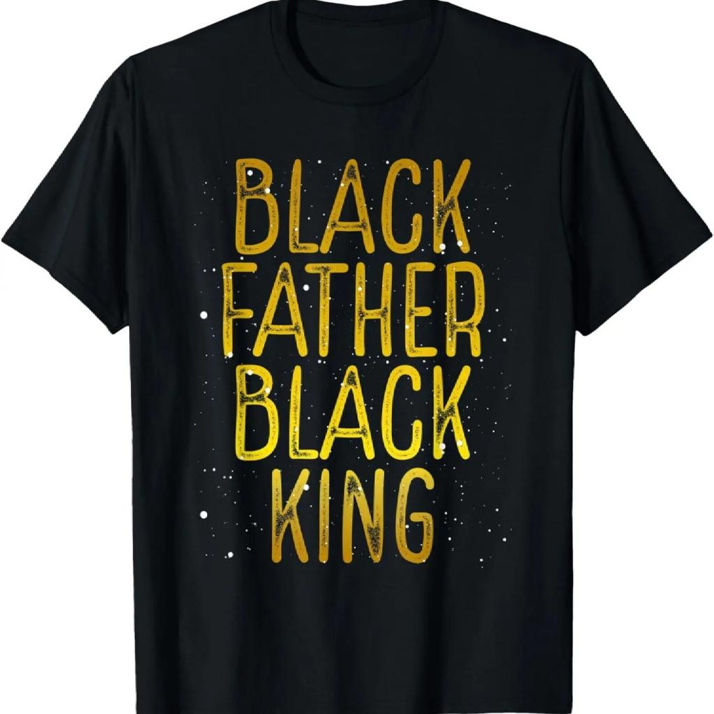 Black Father Black King African American Family Proud Dad T-Shirt