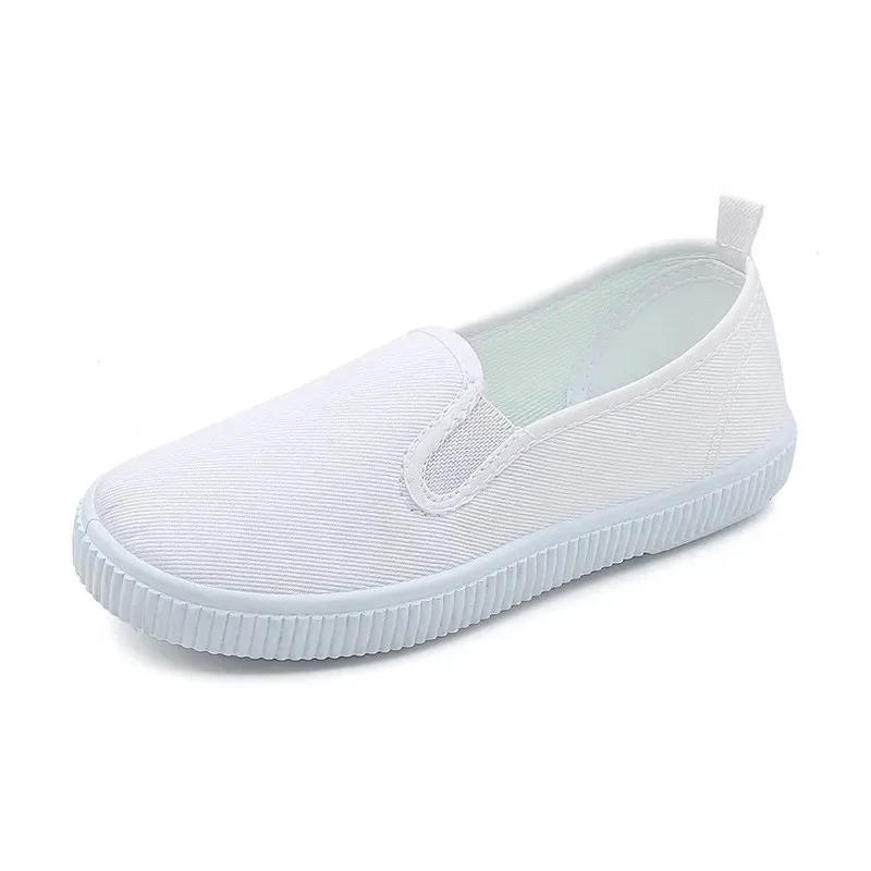

White Canvas Shoes For Baby Boys Girls Casual Shoes Children Cute Soft Sole Walking Shoes Toddler Kids Footwear 22 inner16cm