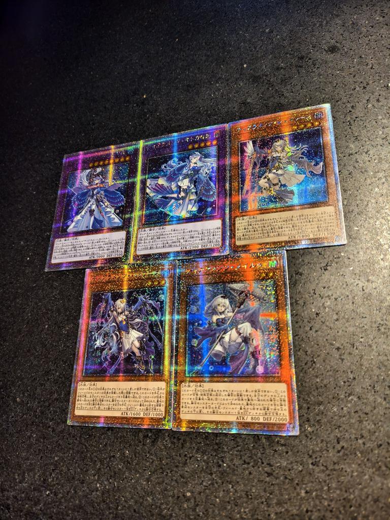 Yu-gi-oh! 5pcs/set Tearalaments  Diy Self-made Card Collection Cards Gauze Flash Anime Toy Gift Colorful Flash