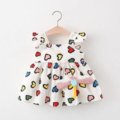 Baby Girls 0-4 Years Summer Sleeveless Printed Short Dress