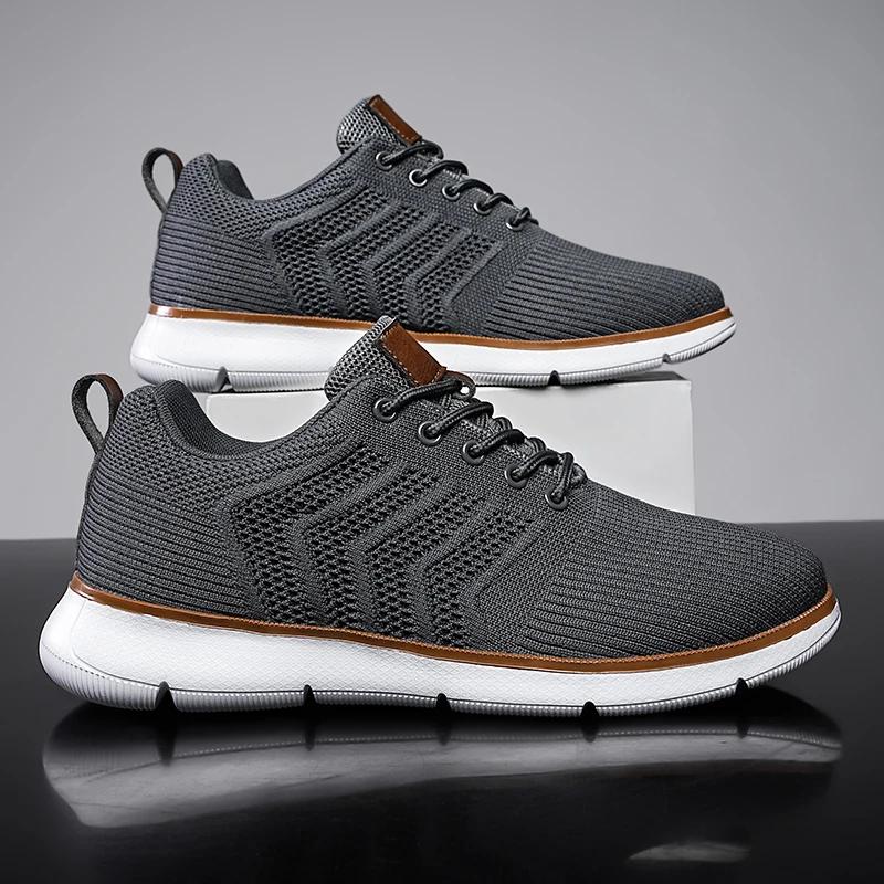 Men's Casual Shoes Breathable Lightweight Mesh Soft Sole Outdoor Anti Slip Travel Shoe Summer Walking Sneakers for Men Footwear