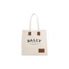 Bally Crystalia Hong Kong Style Logo Print Detail Fabric Tote Bag Unisex Tote Bags Natural Brown 6236963