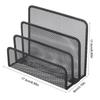 Papers Trays Notebook Stand Rack Desk 3-Layer Black Metal Iron Mesh Holder Magazine Document File Book Rack Organizer Office
