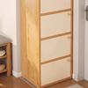 Modern Minimalist Solid Wood Shoe Cabinet, Small Narrow Door Home Storage Unit, New Popular Multi-Layer Dresser, Indoor Corner