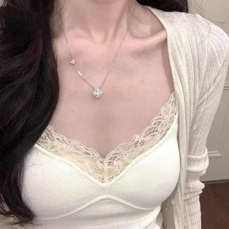 Women's Summer Luxury Titanium Steel Necklace - High-End Design Clavicle Pendant