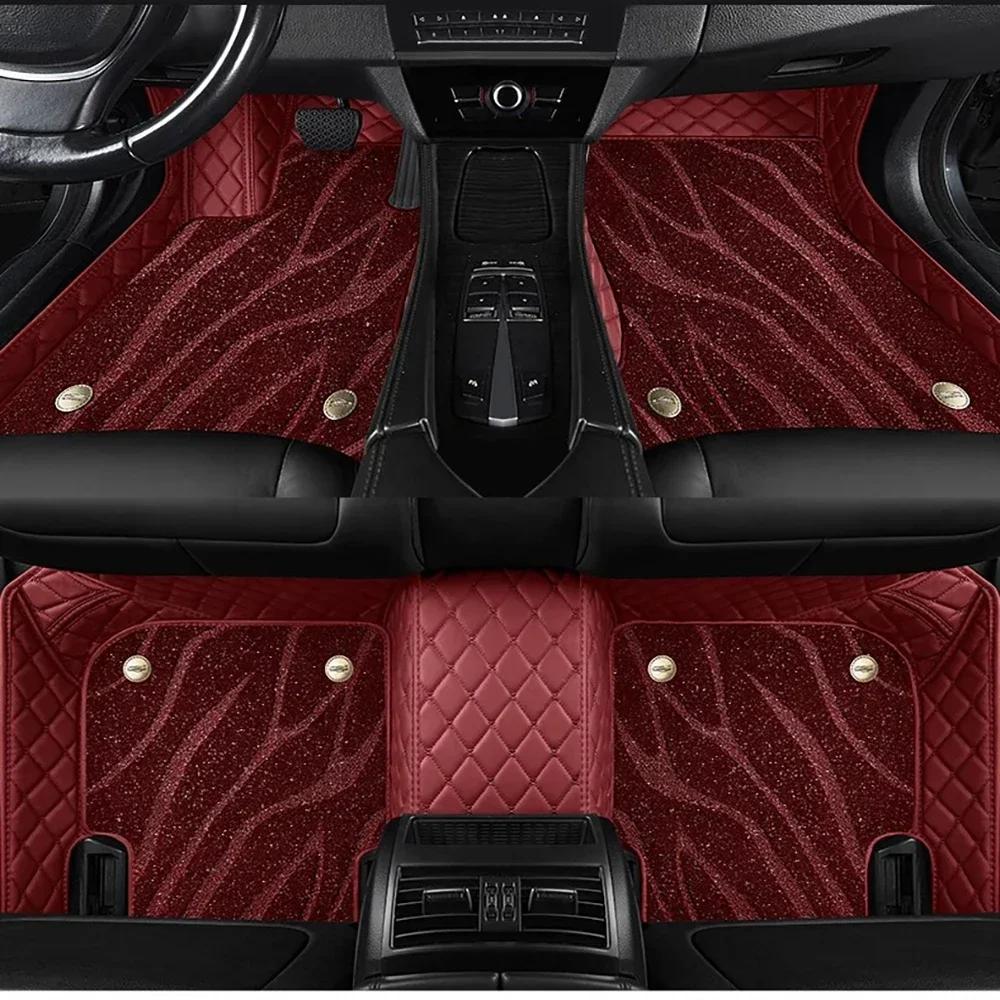 For VW GOLF 6 7 8 Auto New Models Double layer 5D Custom Car Floor Mats Carpets Foot liners car Accessories