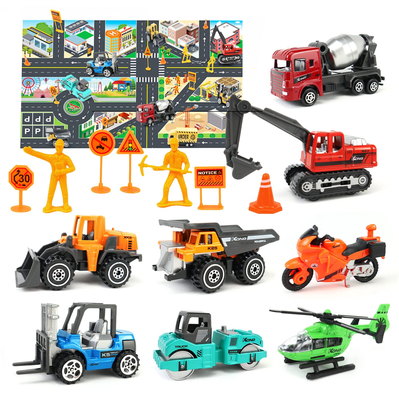 

Dear Deer Construction Work Working Mini Car Set of Excavator Car Scenery Parts Christmas Ages Vehicle, Vehicle, Vehicle, Set, 8, Car, Bulldozer,