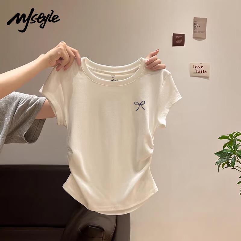 Футболка с коротким рукавом в стиле MJ с дизайном в виде банта S