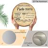 2D Flat, 1pc Suitable for Wedding & Birthday Party Photo Booth Sign - Vintage French/English Retro Aluminum Wall Decor, Round Photo Booth Label for