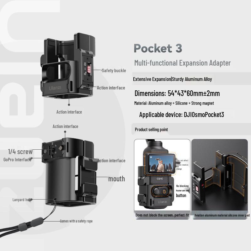 Ulanzi Telaio di Estensione per Supporto Treppiede Magnetico DJI Pocket 3