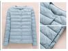2022 Women's Slim-Fit Collarless Down Jacket - Lightweight Autumn/Winter Round Neck