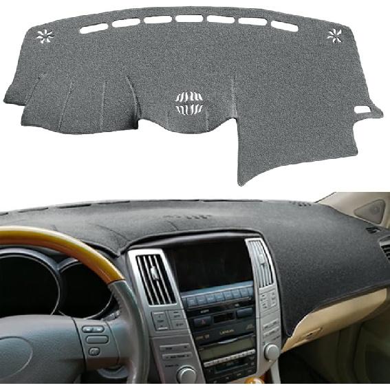 Dash Cover Mat  Fit For 2004-2006 Lexus RX330,2007-2009 RX350, 2006-2008 RX400H, Dashboard Cover Pad Carpet Protector With Cutout For Speaker (Black)