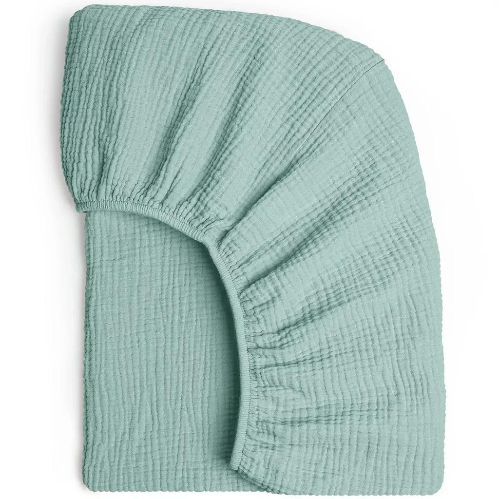 Soft Breathable Muslin Cotton Baby Fitted Sheet Newborn Crib Bed Sheet Universal Solid Color Infants Cradle Flat Sheet
