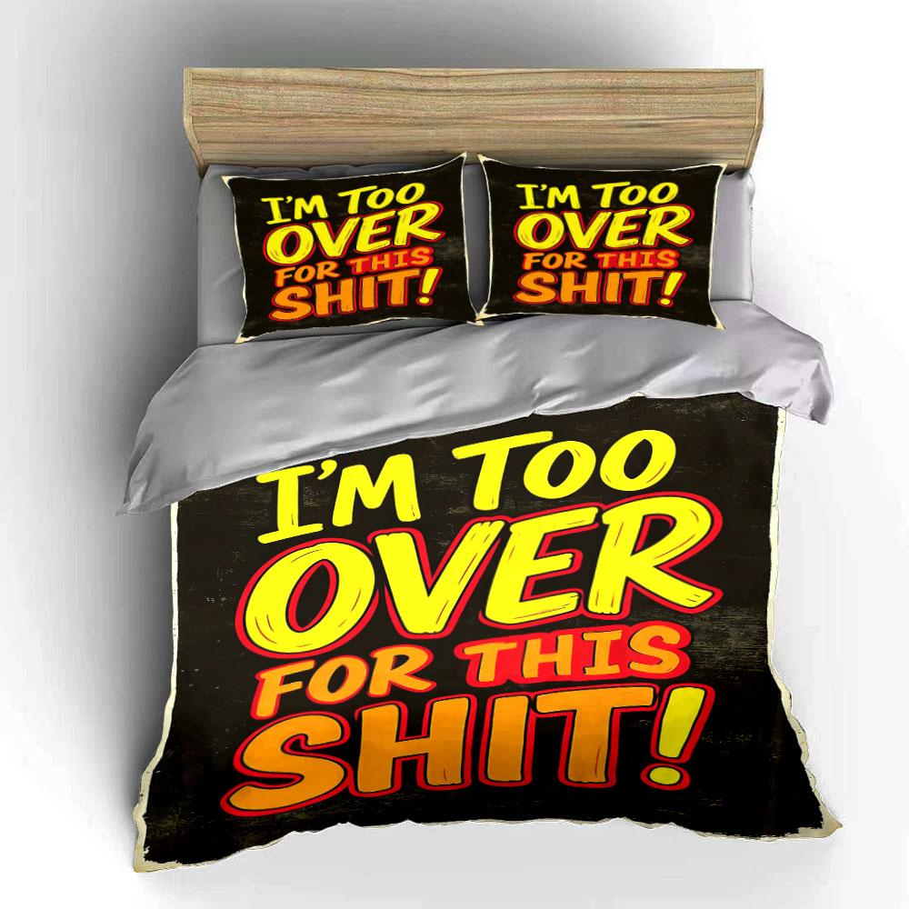 Bold text graphic design. Bedding sets Duvet cover sets Duvet covers Pillowcases(1 * Duvet Cover 2 * Pillowcases, without duvet insert)