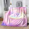 Cute Pink Unicorn Throws Blanket Sofa Blanket  Bedroom Living Room Decoration Blanket for Bed Picnic Blanket Throw Blanket