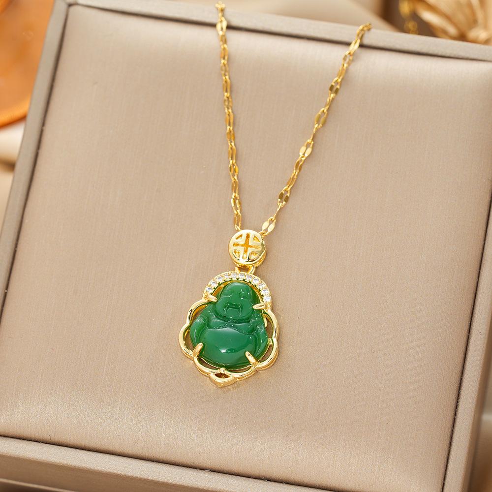 Titanium Steel Necklace For Women Elegant Simple Fashion Zircon Collarbone Chain Light Luxury Niche Jewelry