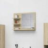 vidaXL Bathroom Mirror Sonoma Oak 60x10.5x45 Cm Wood Composite