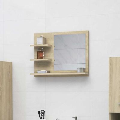 vidaXL Badspiegel Sonoma-Eiche 60x10,5x45 Cm Holzwerkstoff