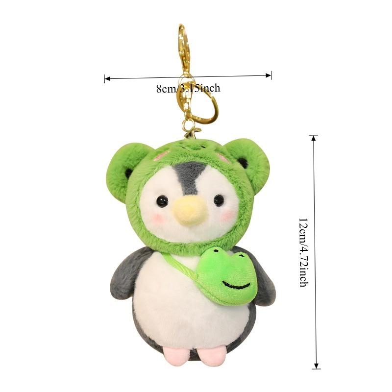 Cute Penguin Plush Keychain Soft Kawaii Cartoon Penguin with Hats Key Chain Bag Ornaments Super Soft Plushie Pendant Couple Gift