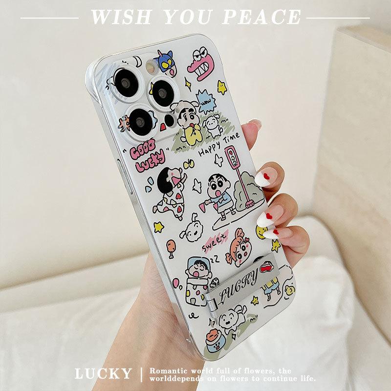 Crayon Shin china Geeignet für IPhone15pro Handyhülle Apple 13 Rahmenlos 16 Nische 14p Cartoon Schutzhülle