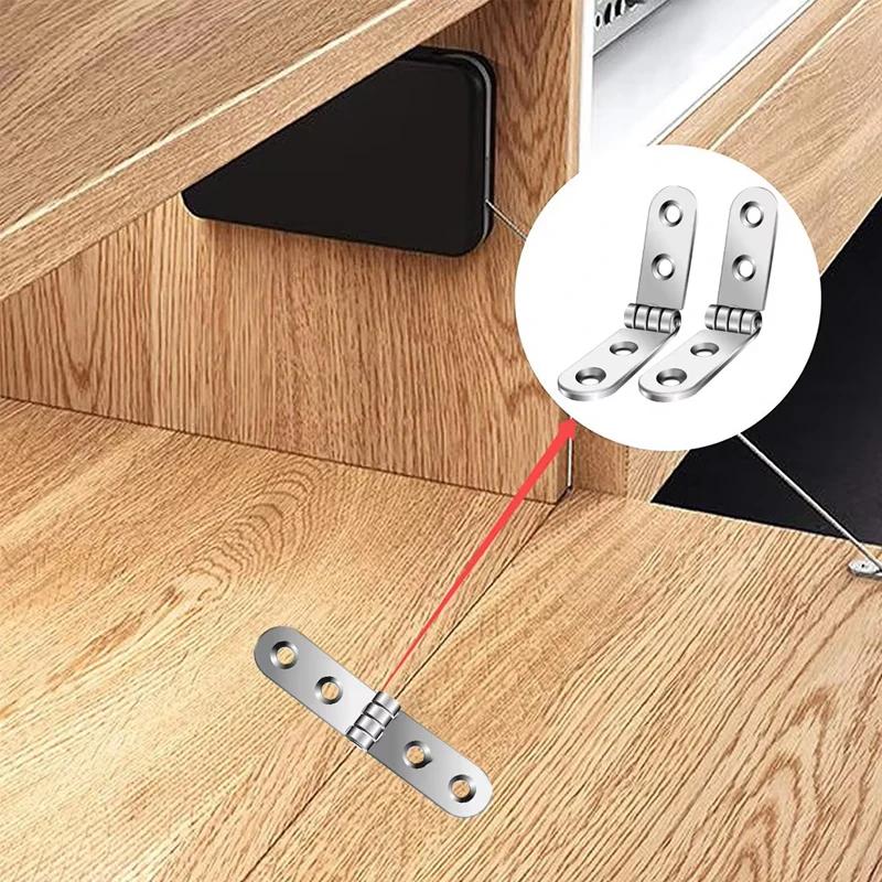 2pcs 180 Degree Foldable Hinge Flap Screw-On Hinges For Sewing Machine Cabinet Door Hinge Furniture Hardware Accessories
