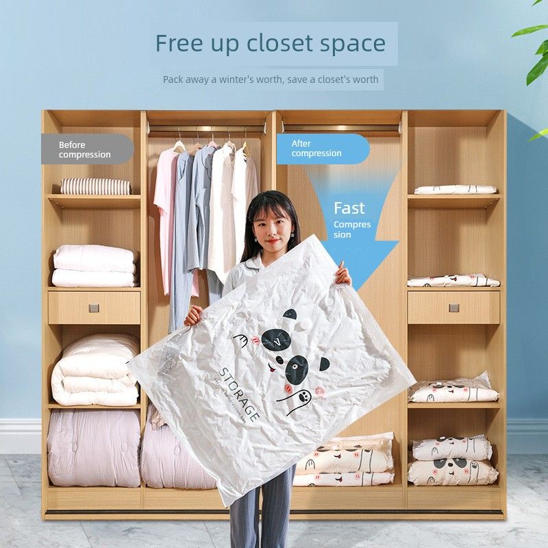 Japanese Imported Muji Vacuum Compression Bags for down Jackets, Cotton Quilts, Vacuum Storage Bags for Seasonal Clothing, Extra-Large Size