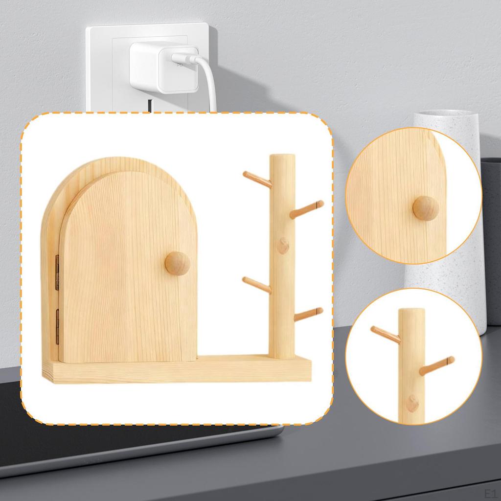 Wall Sticker Minimalist Wood Door Switch Cover for Cabin Decoration