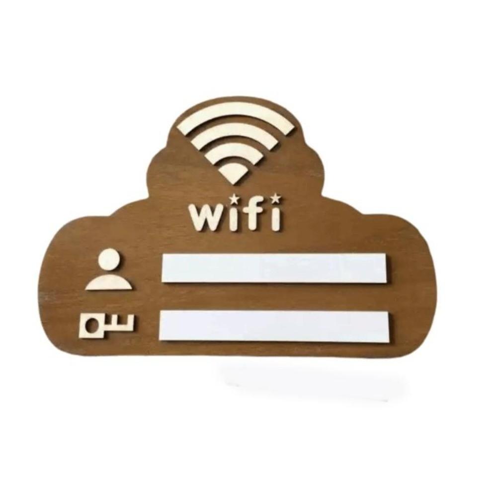 Holz-WLAN-Passwort-Schild Wiederbeschreibbar Wandmontiert Drahtloses Netzwerk-Indikator-Schild Handschriftlich Vielseitig einsetzbar